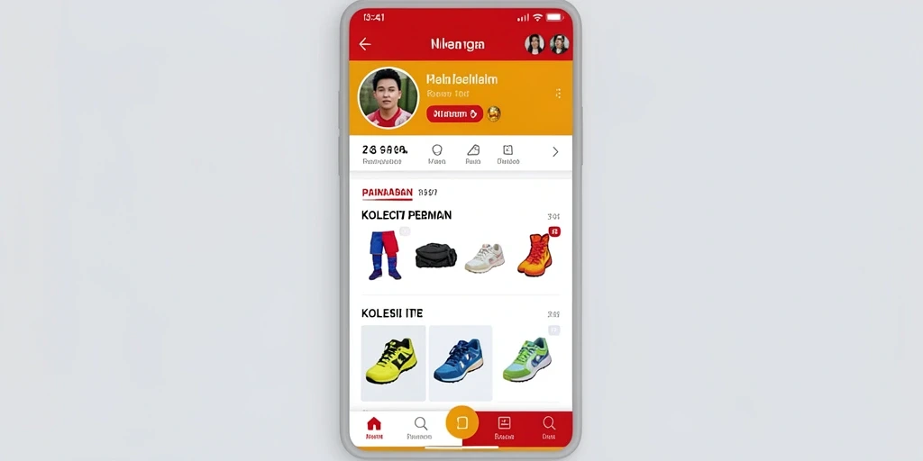Tampilan grafis yang memukau di layar utama.