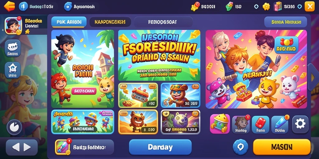 Tampilan awal yang menarik dengan karakter unik.